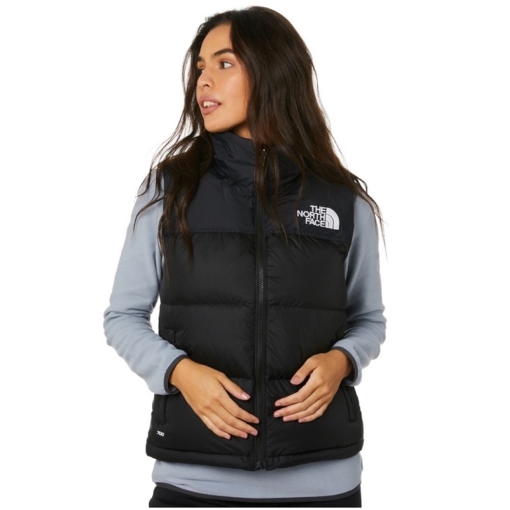 The North Face 1996 Retro Nuptse Puffer Vest Goose Down 700 Black Womens…